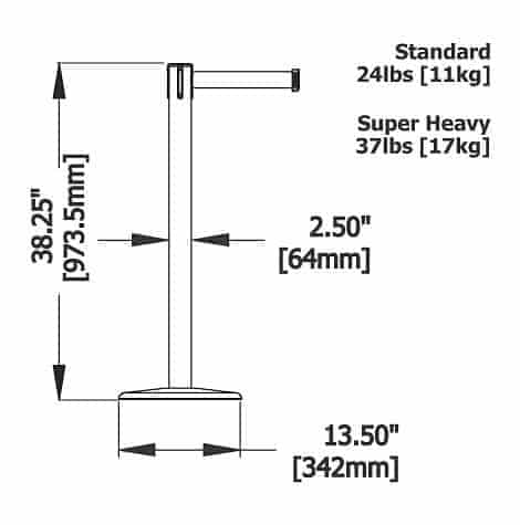 889 ADVANCE TENSABARRIER | High-End Belt Barrier Posts